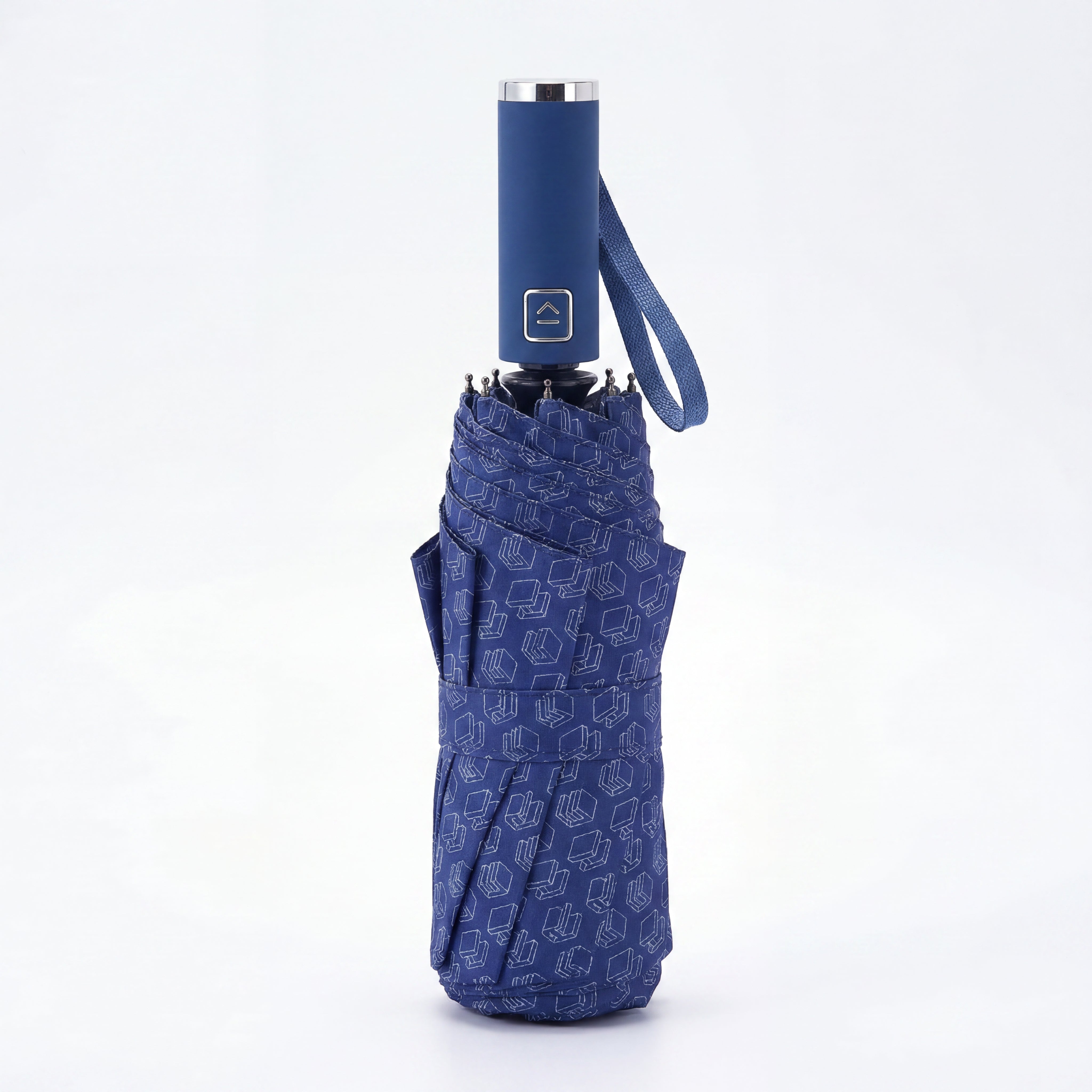 Daniel Hechter Paris Automatic Folding Umbrella Blue - DHRUMBLUPRNT