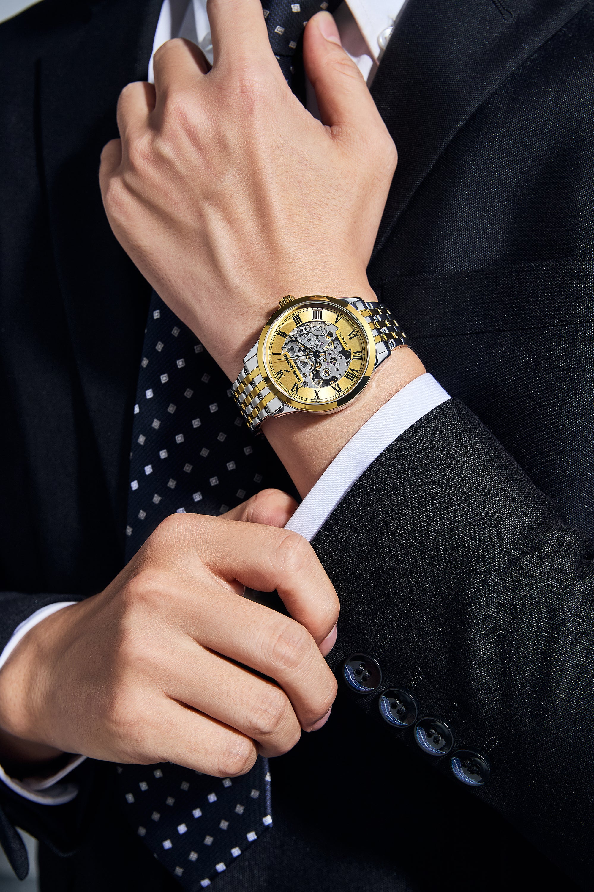 Daniel Hechter Paris Automatic Skeleton Wrist Watch for Men – DHM1069-44