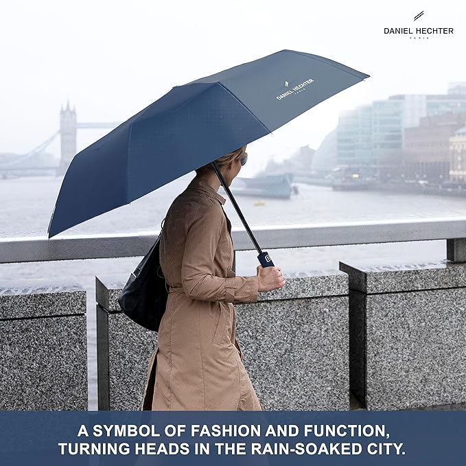 Daniel Hechter Paris UV Protection Unisex Auto Open and Close Umbrella -DHRUMBLU
