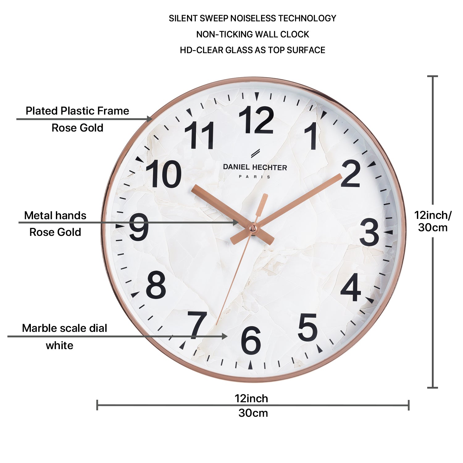 Daniel Hechter Paris Moselle Collection Wall Clocke - DHCL1003-03