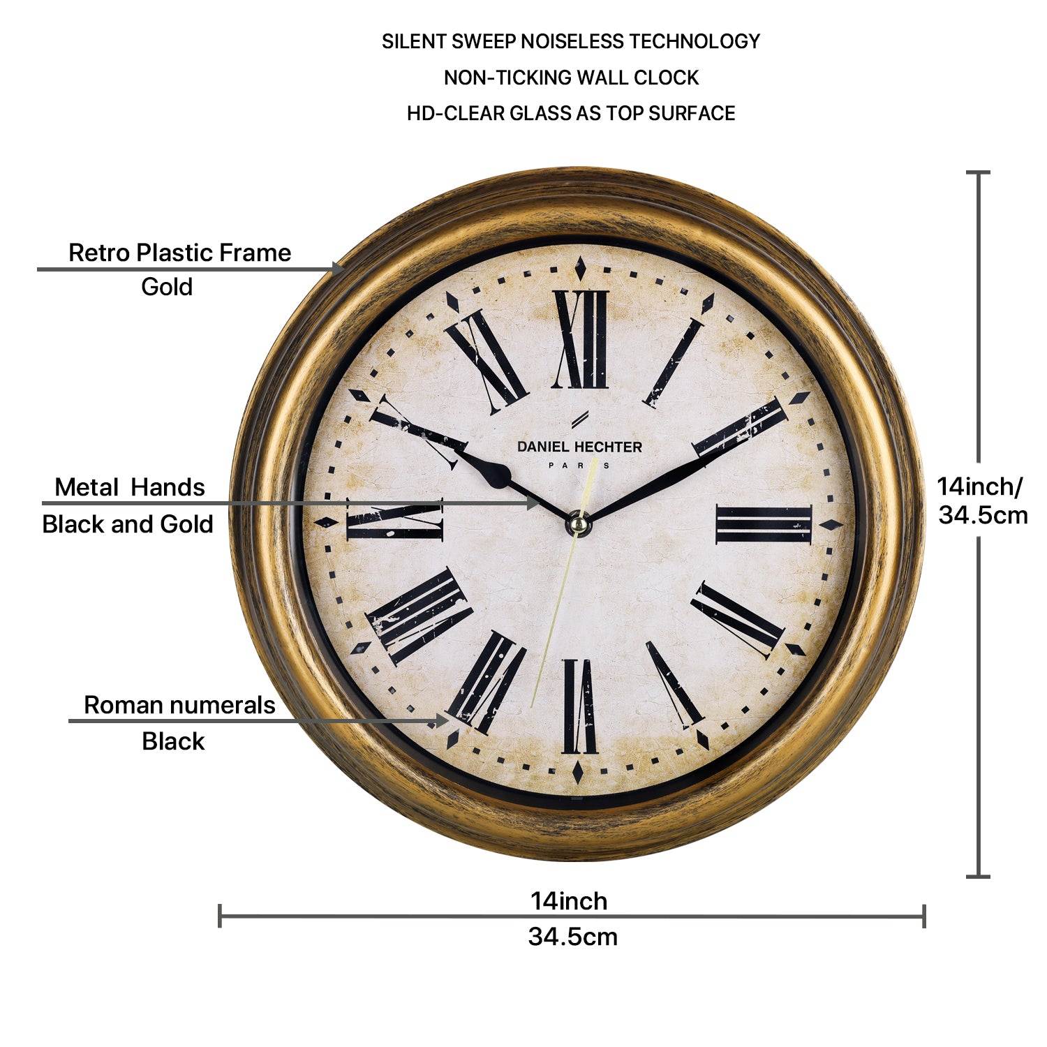 Daniel Hechter Paris Vienne Collection Wall Clock - DHCL1005-02