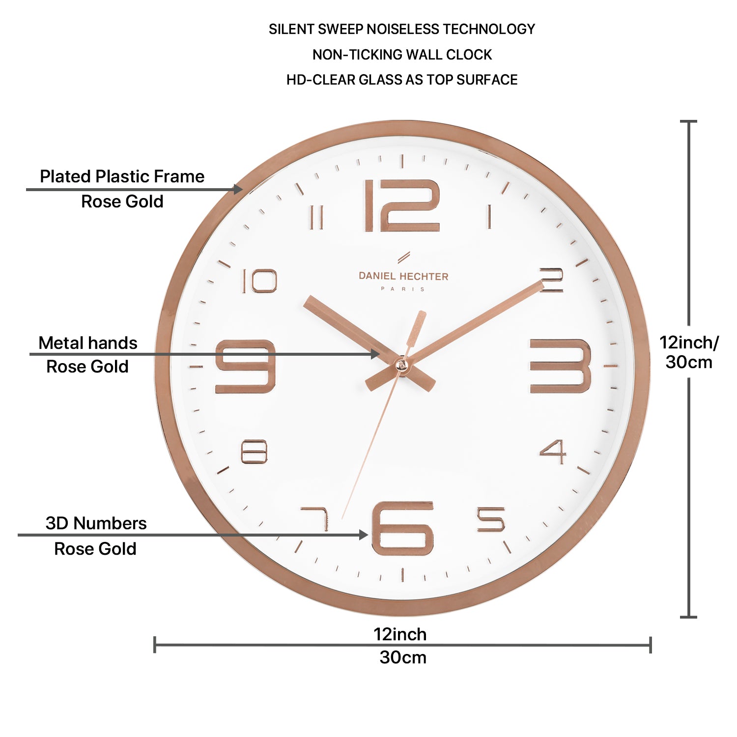 Daniel Hechter Paris Charente Collection Wall Clock - DHCL1002-01