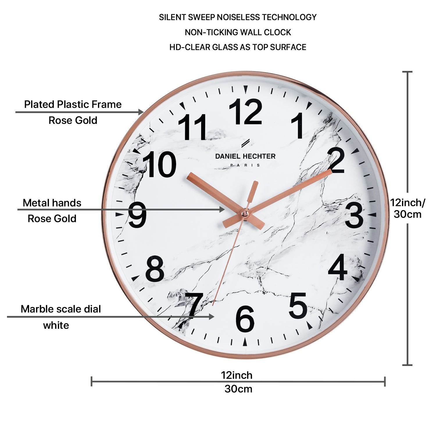 Daniel Hechter Paris Moselle Collection Wall Clock - DHCL1003-01