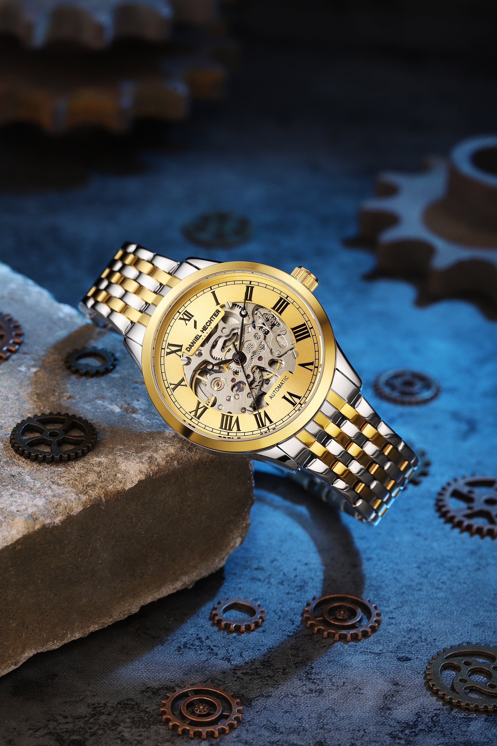 Daniel Hechter Paris Automatic Skeleton Wrist Watch for Men – DHM1069-44