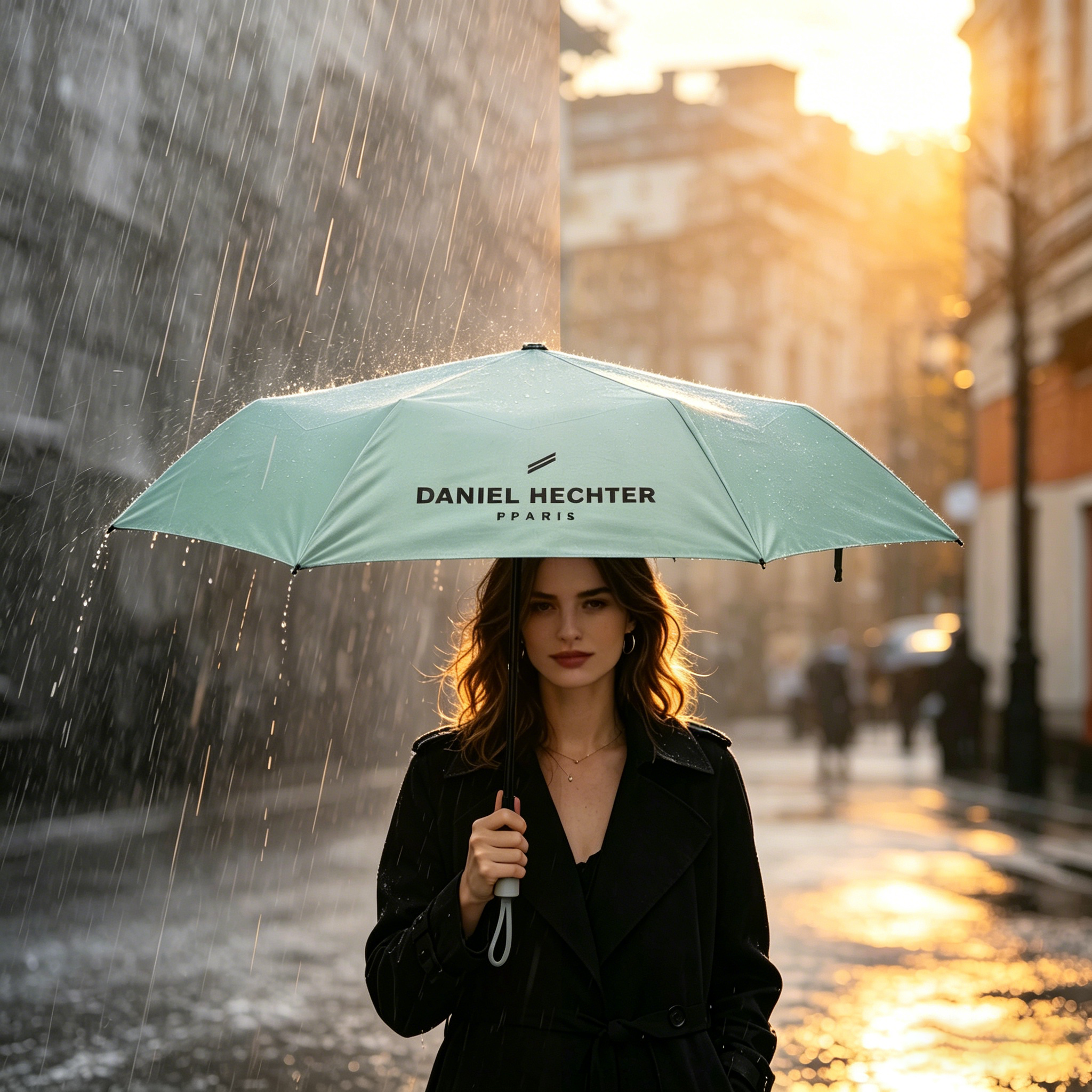 Daniel Hechter Paris Folding Umbrella Green - DHRUM01LGRN