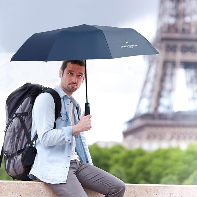 Daniel Hechter Paris UV Protection Unisex Auto Open and Close Umbrella -DHRUMBLU