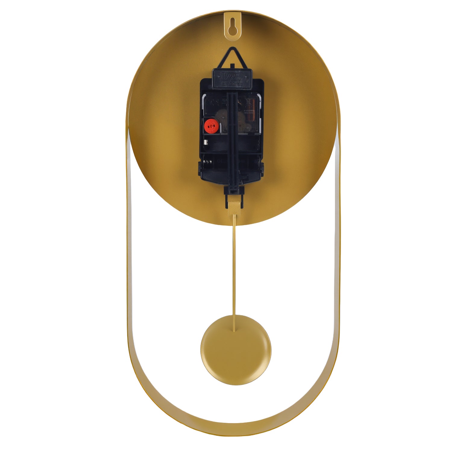 Daniel Hechter Paris Wall Clock, Silent Sweep Non-Ticking Quartz Movement, Oval All-Metal Frame,Metal Pendulum - DHCL1006-22