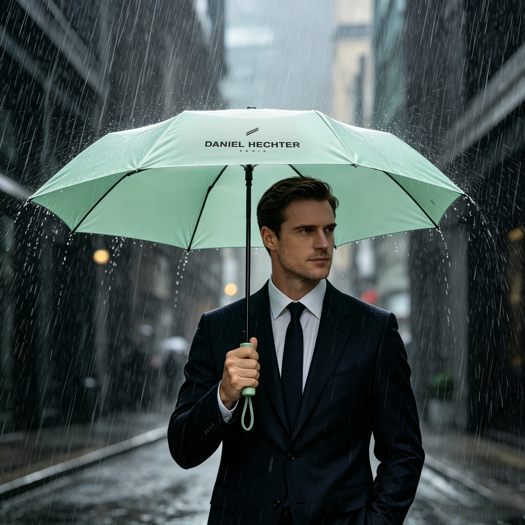 Daniel Hechter Paris Folding Umbrella Green - DHRUM01LGRN