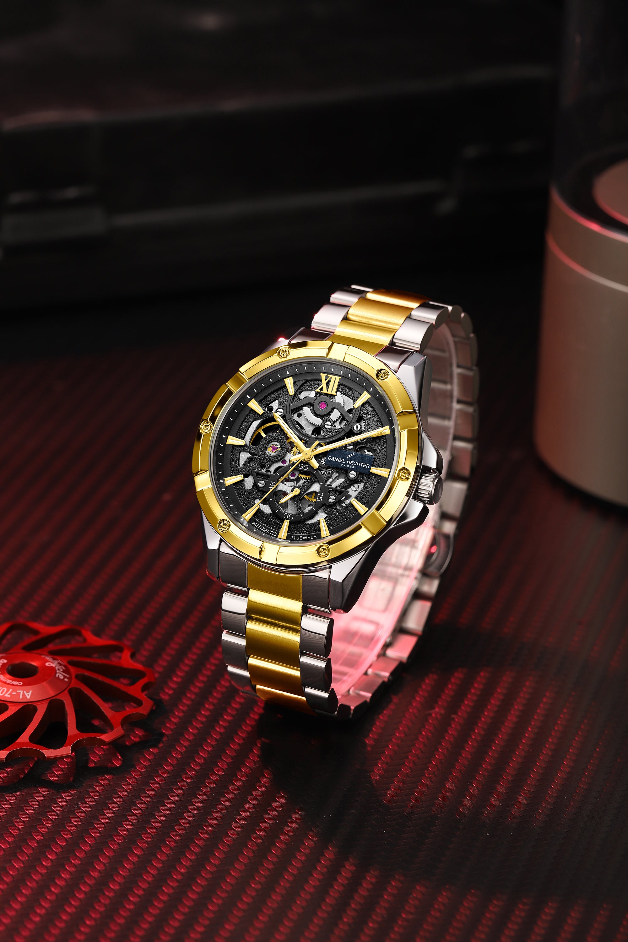 Daniel Hechter Paris Automatic Skeleton Wrist Watch for Men  – DHM1060-33