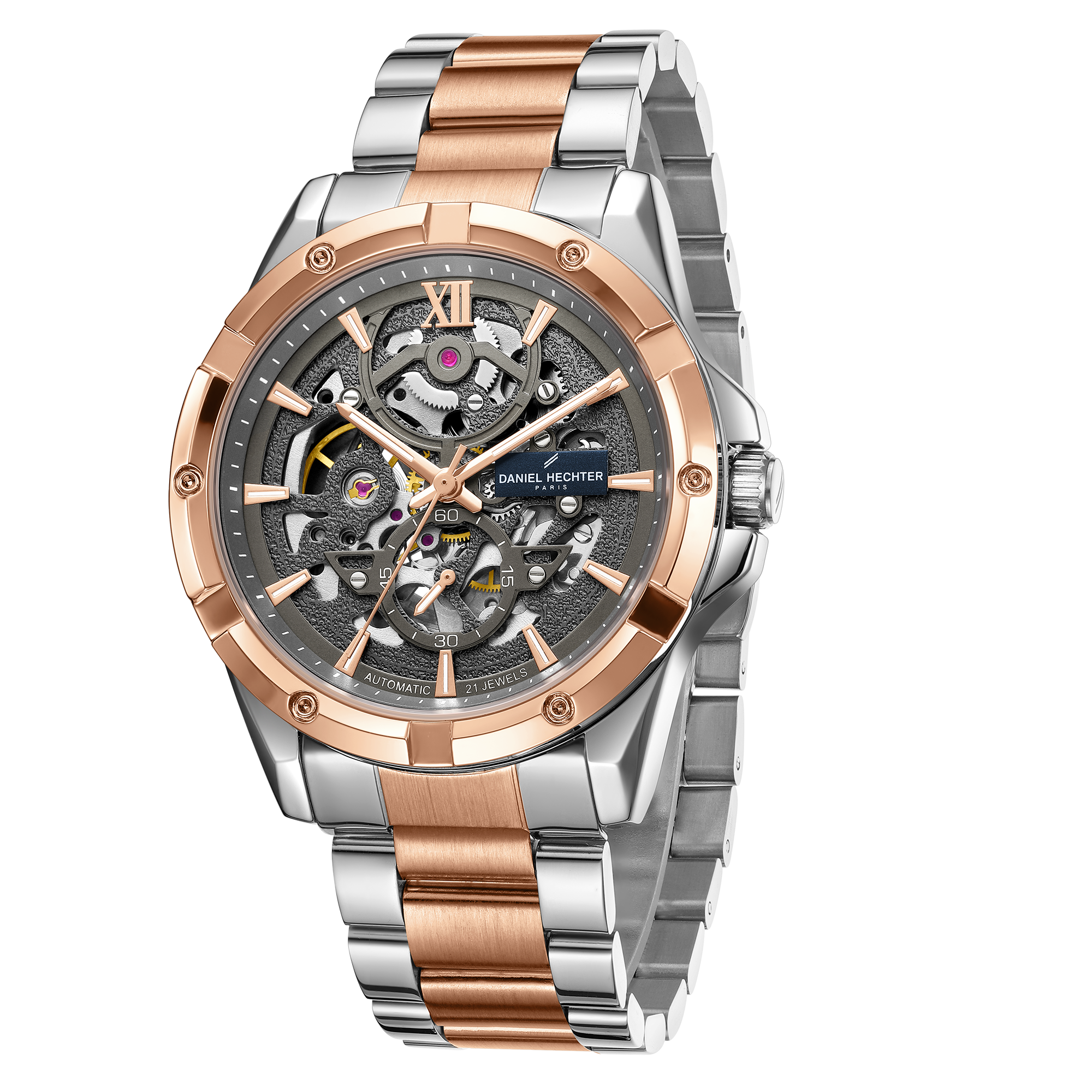 Daniel Hechter Paris Automatic Skeleton Wrist Watch for Men  – DHM1060-44