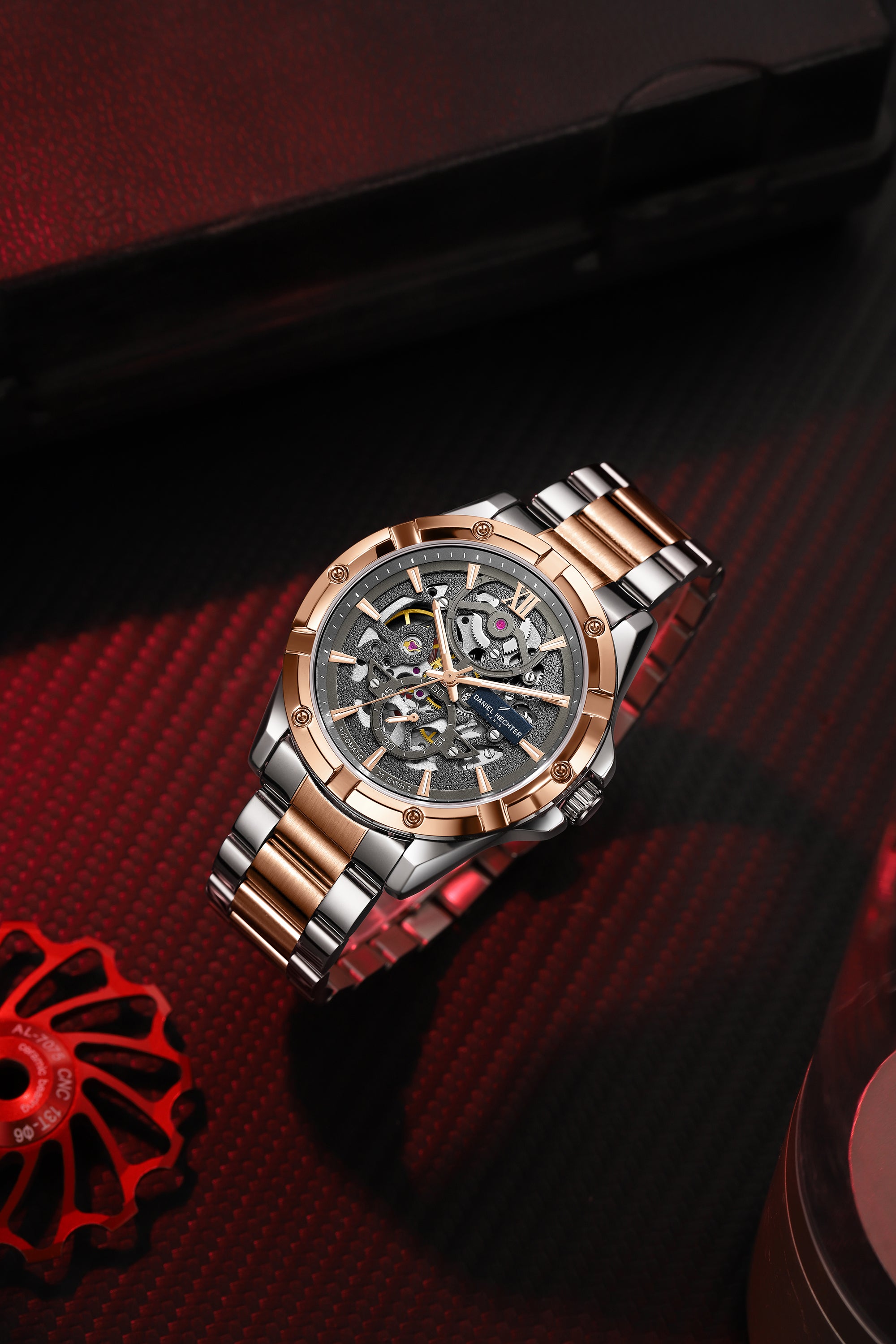 Daniel Hechter Paris Automatic Skeleton Wrist Watch for Men  – DHM1060-44