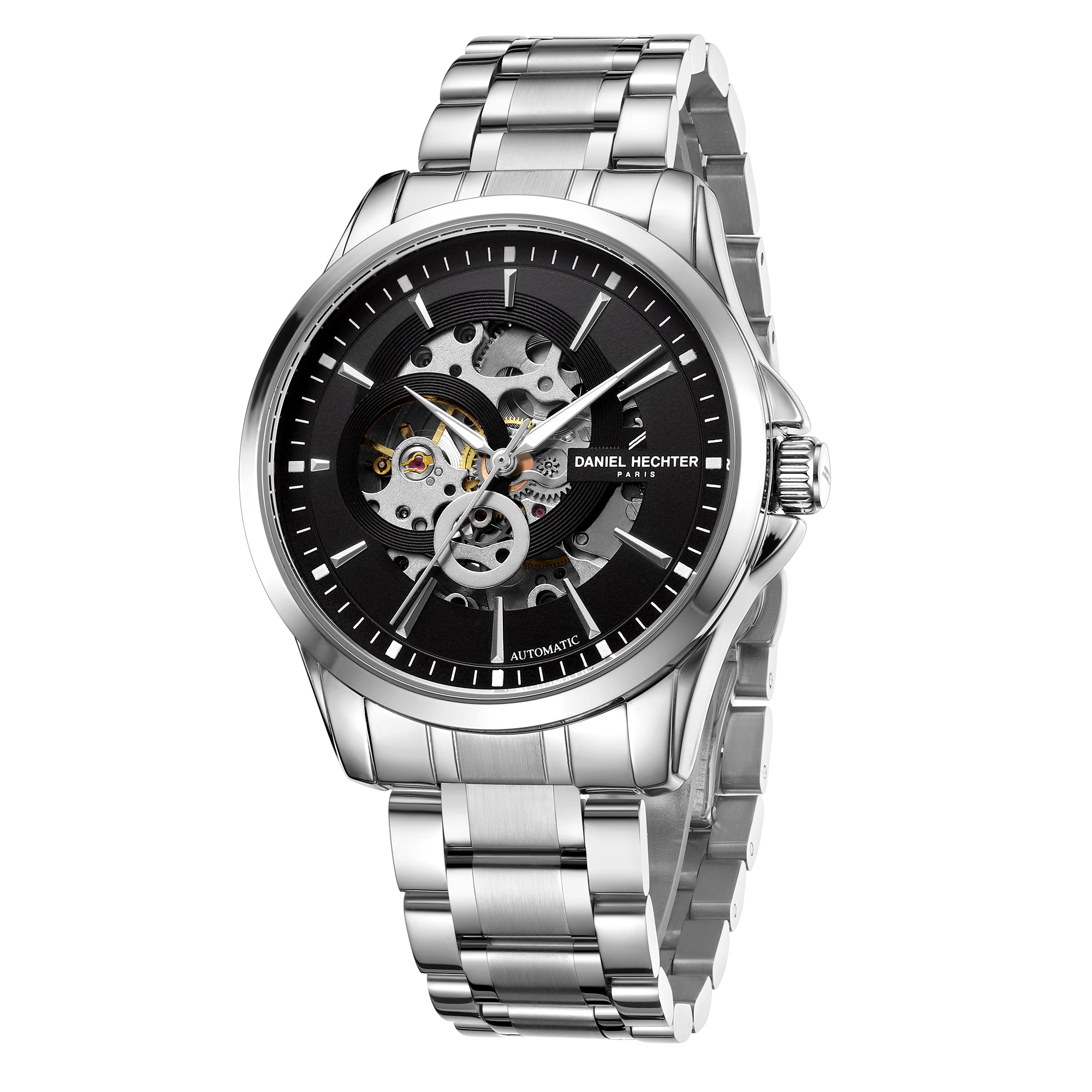 Daniel Hechter Paris Automatic Open Heart Skeleton Wrist Watch for Men – DHM1061-11
