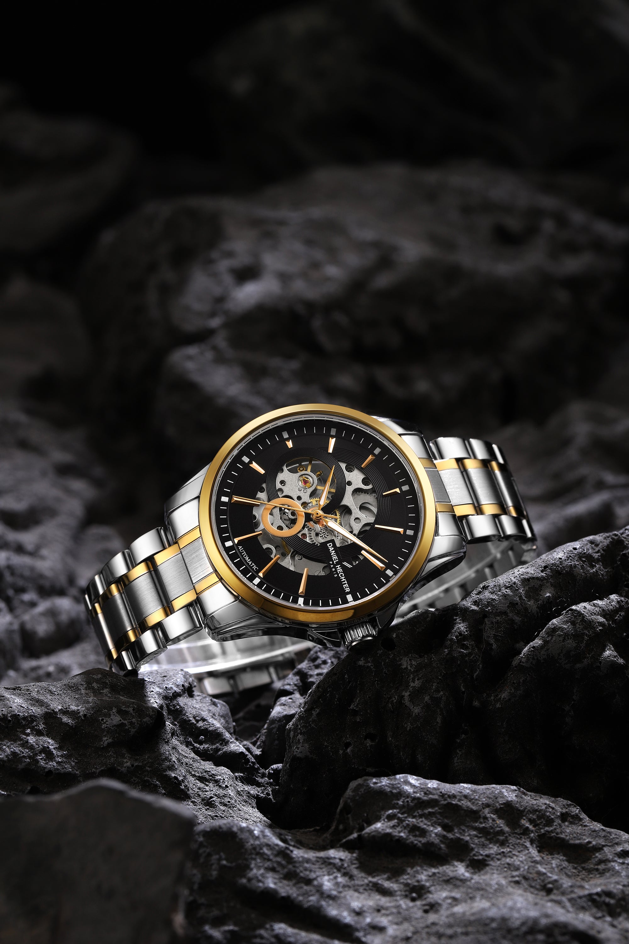 Daniel Hechter Paris Automatic Open Heart Skeleton Wrist Watch for Men – DHM1061-33