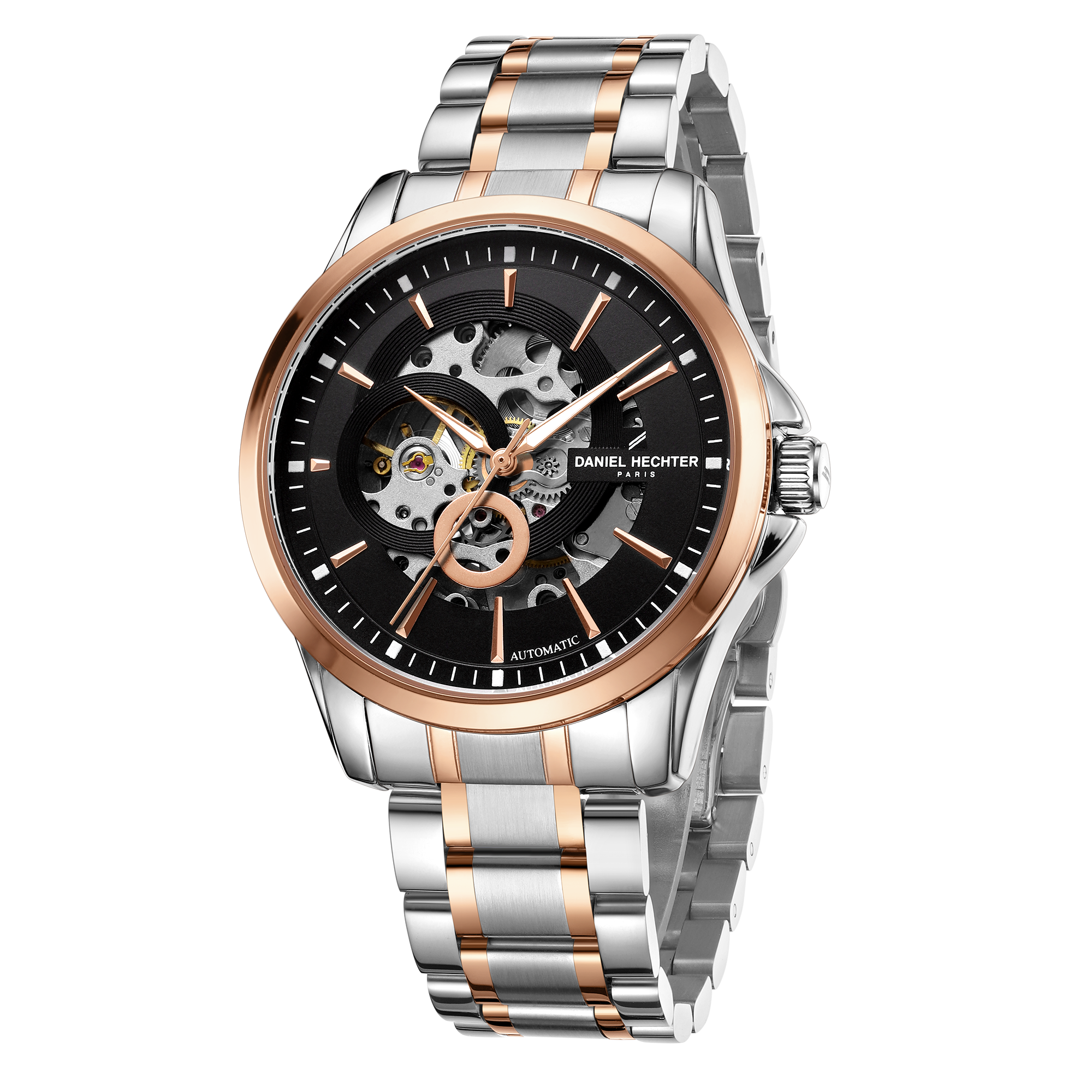 Daniel Hechter Paris Automatic Open Heart Skeleton Wrist Watch for Men – DHM1061-44