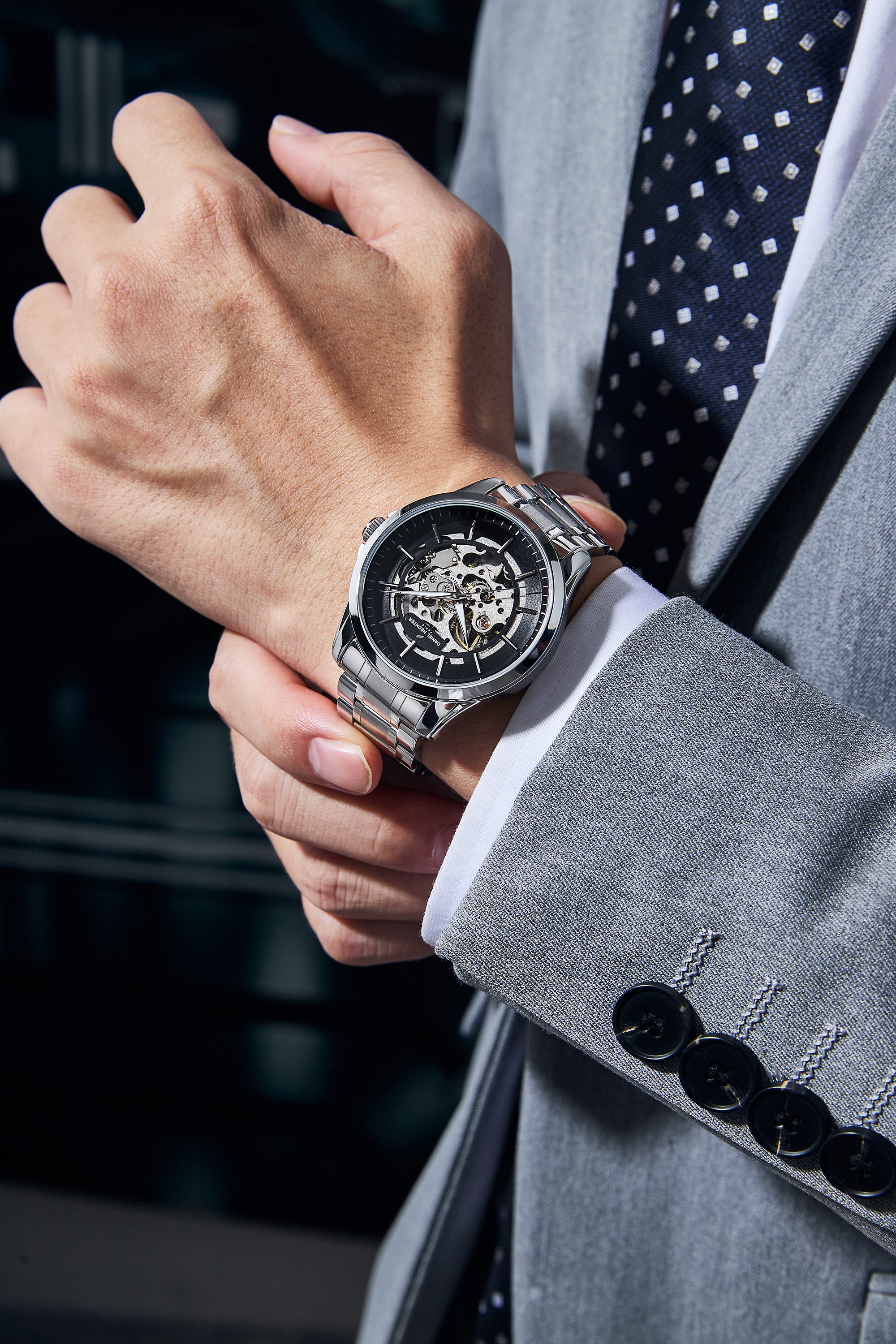 Daniel Hechter Paris Automatic Skeleton Wrist Watch for Men – DHM1062-11