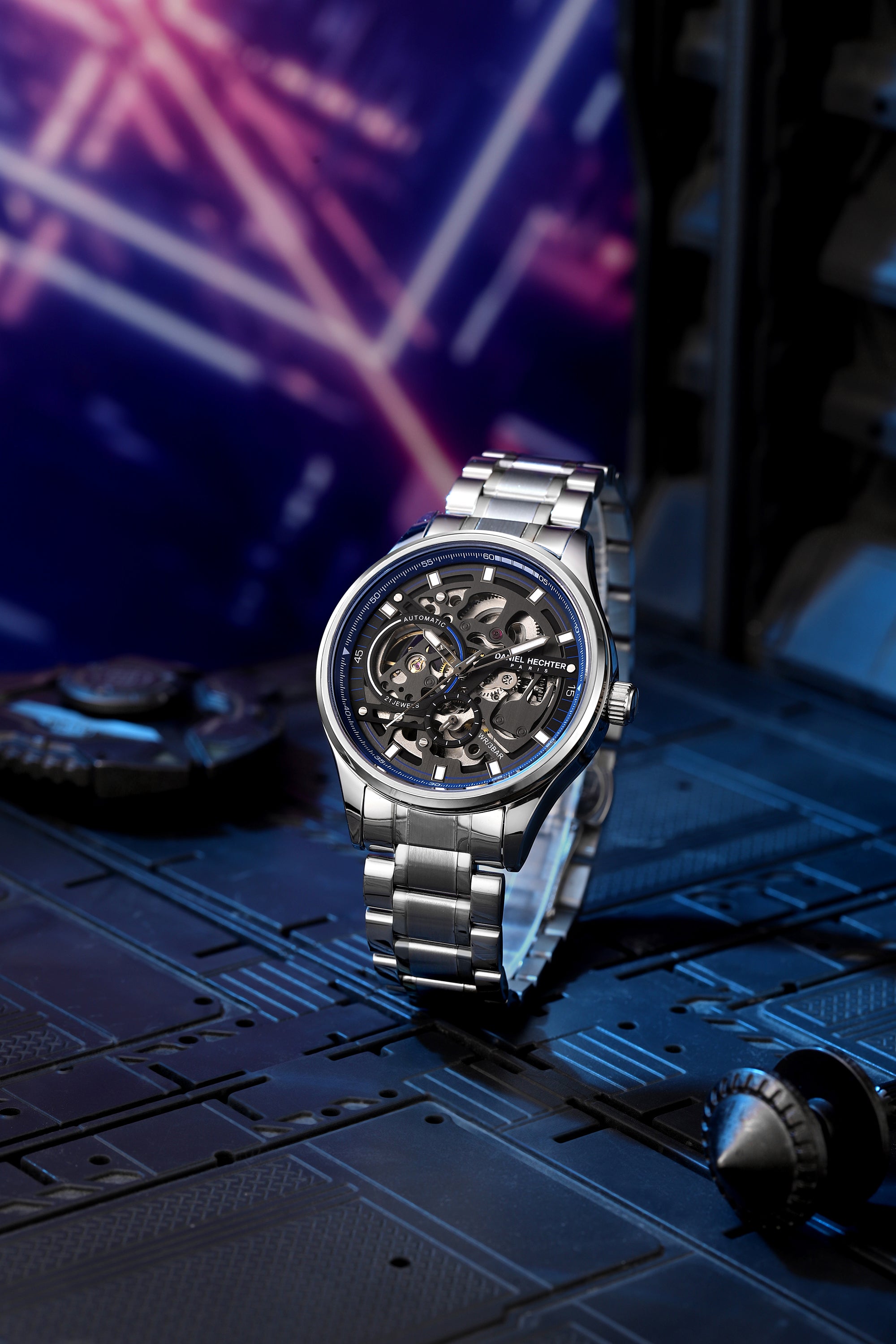 Daniel Hechter Paris Automatic Skeleton Wrist Watch for Men –  DHM1063-22
