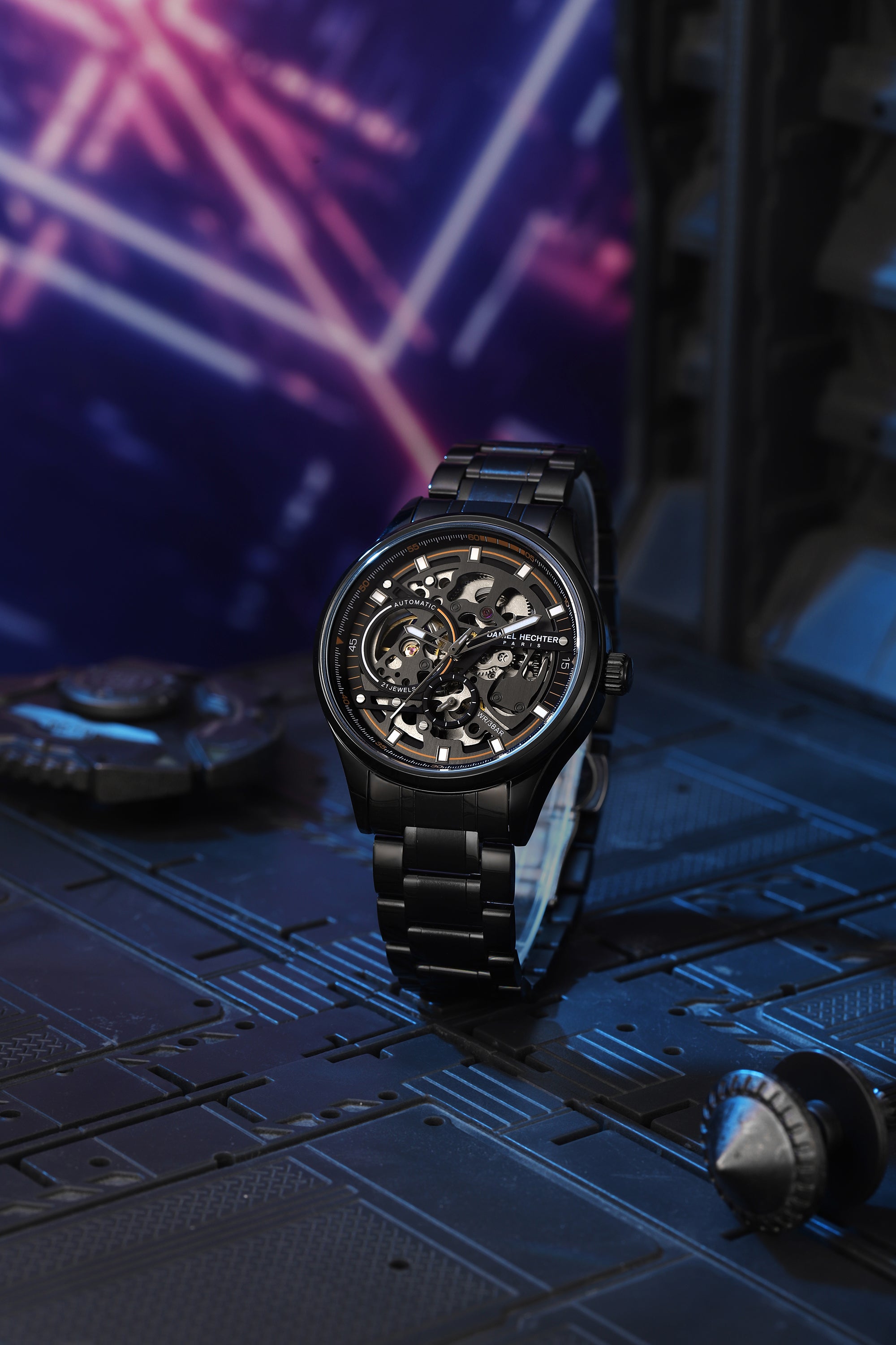 Daniel Hechter Paris Automatic Skeleton Wrist Watch for Men – DHM1063-33