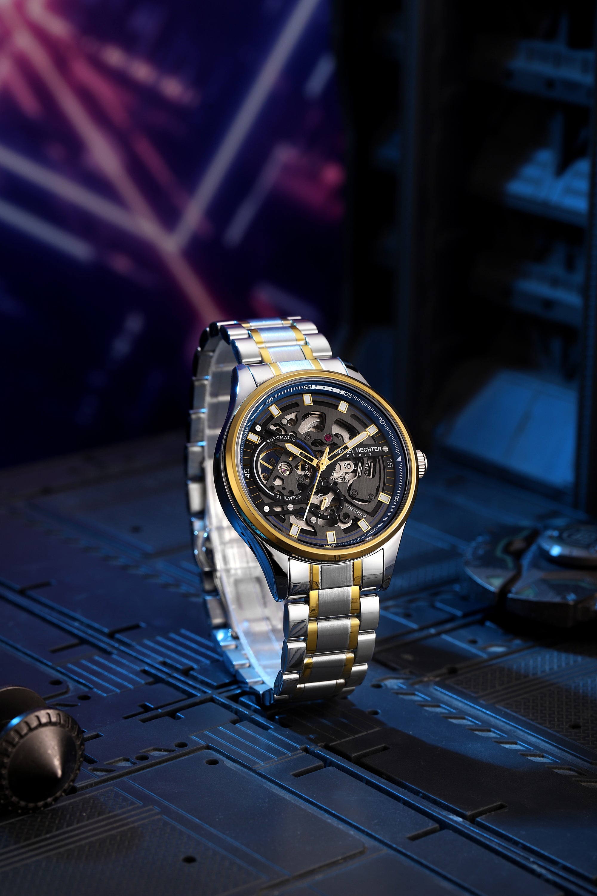 Daniel Hechter Paris Automatic Skeleton Wrist Watch for Men – DHM1063-44