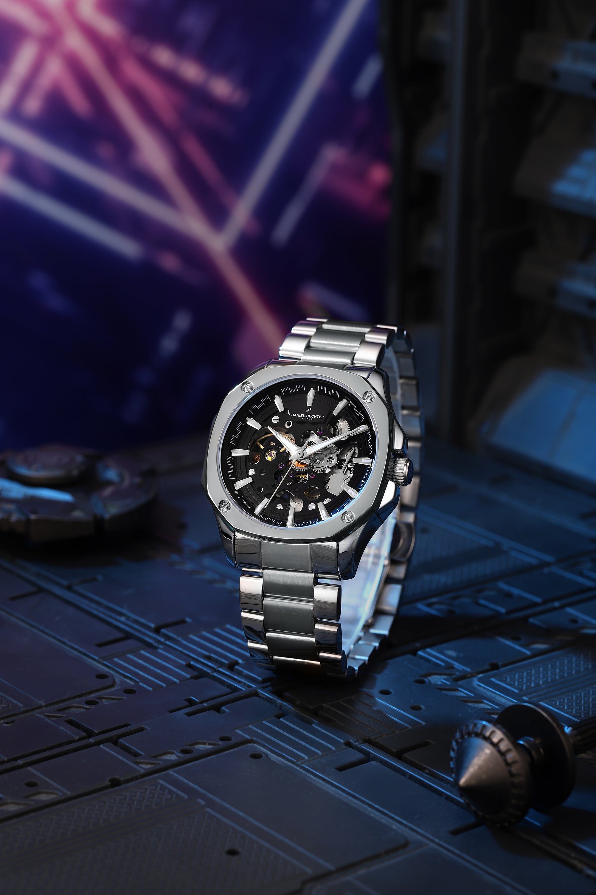 Daniel Hechter Paris Automatic Skeleton Wrist Watch for Men – DHM1064-11