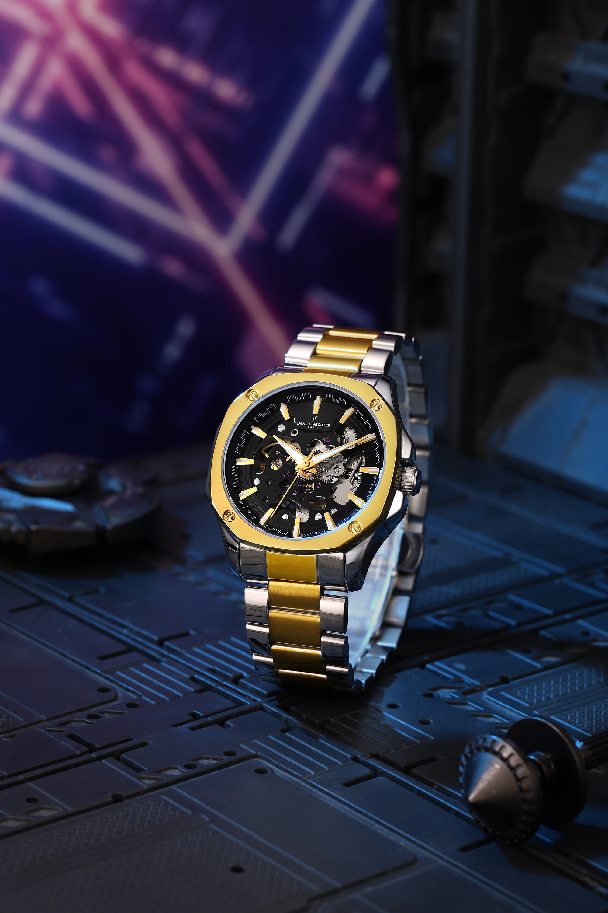 Daniel Hechter Paris Automatic Skeleton Wrist Watch for Men – DHM1064-33