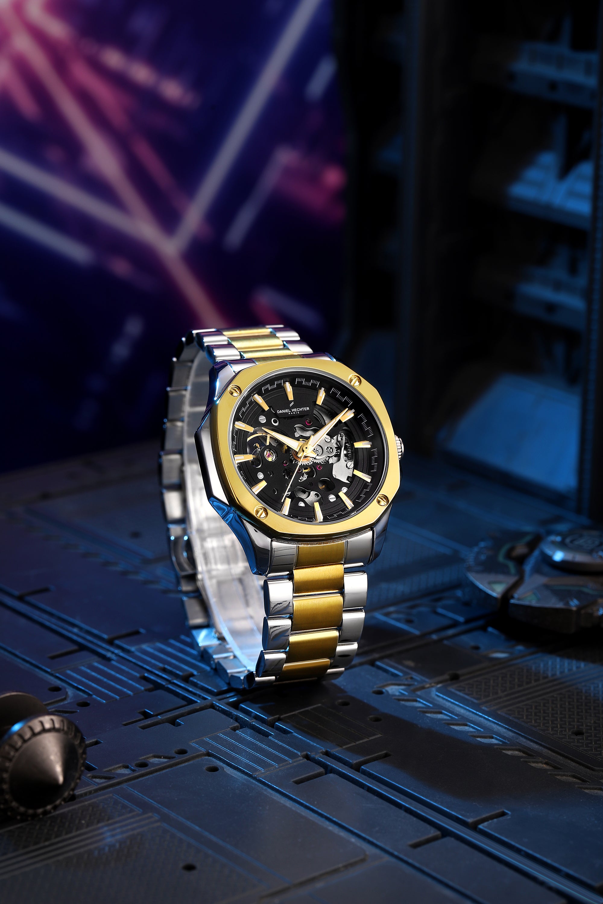 Daniel Hechter Paris Automatic Skeleton Wrist Watch for Men – DHM1064-33