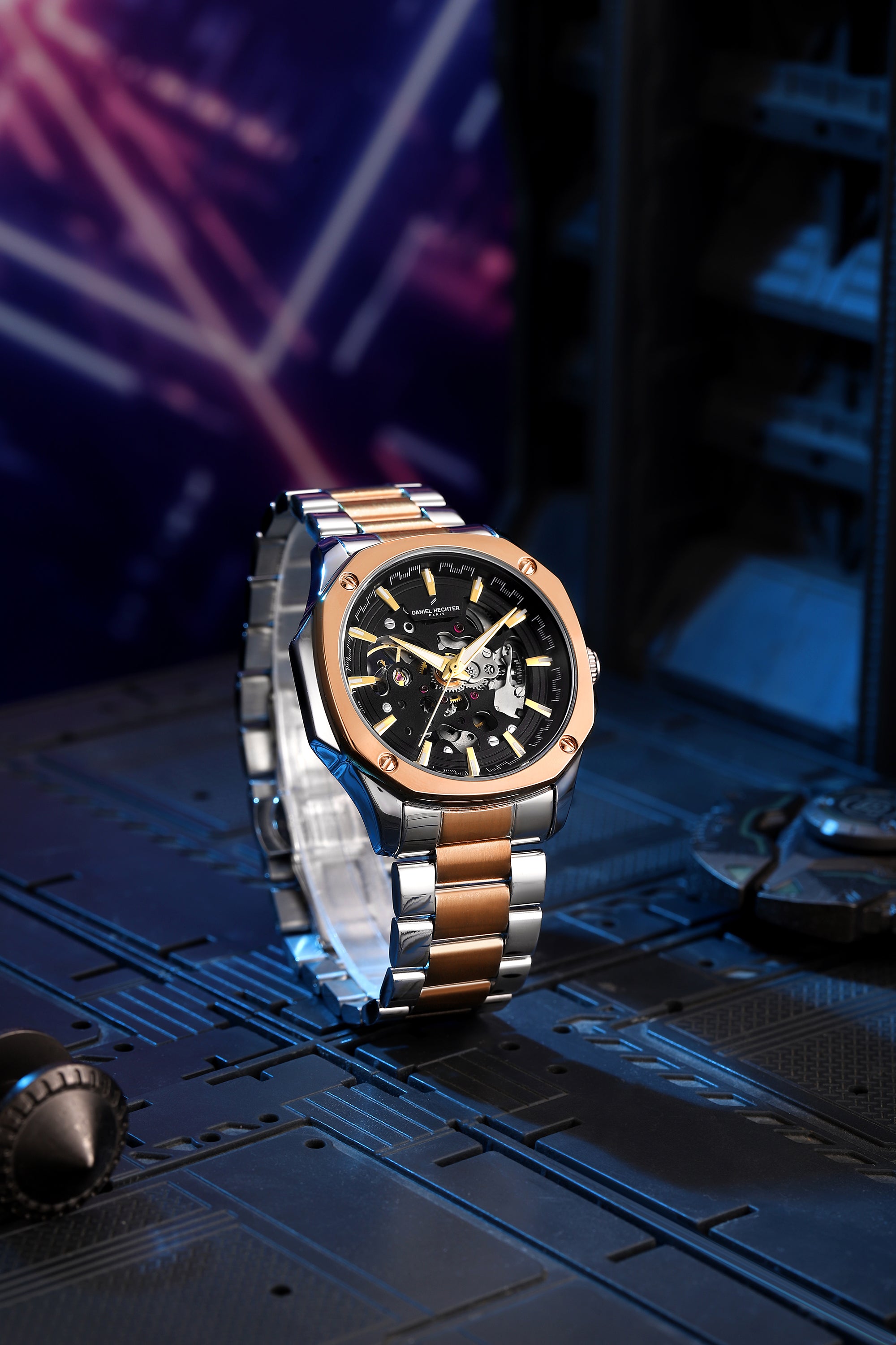 Daniel Hechter Paris Automatic Skeleton Wrist Watch for Men –  DHM1064-44