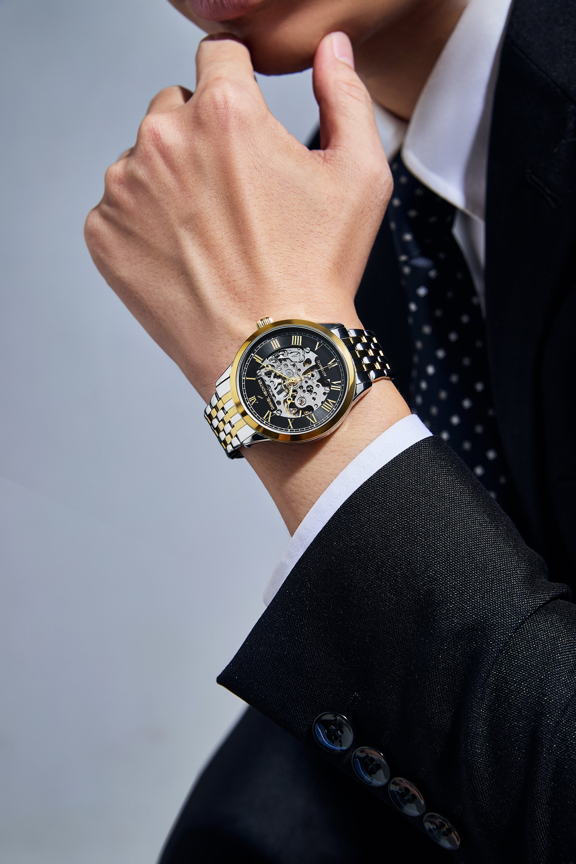 Daniel Hechter Paris Automatic Skeleton Wrist Watch for Men – DHM1069-33