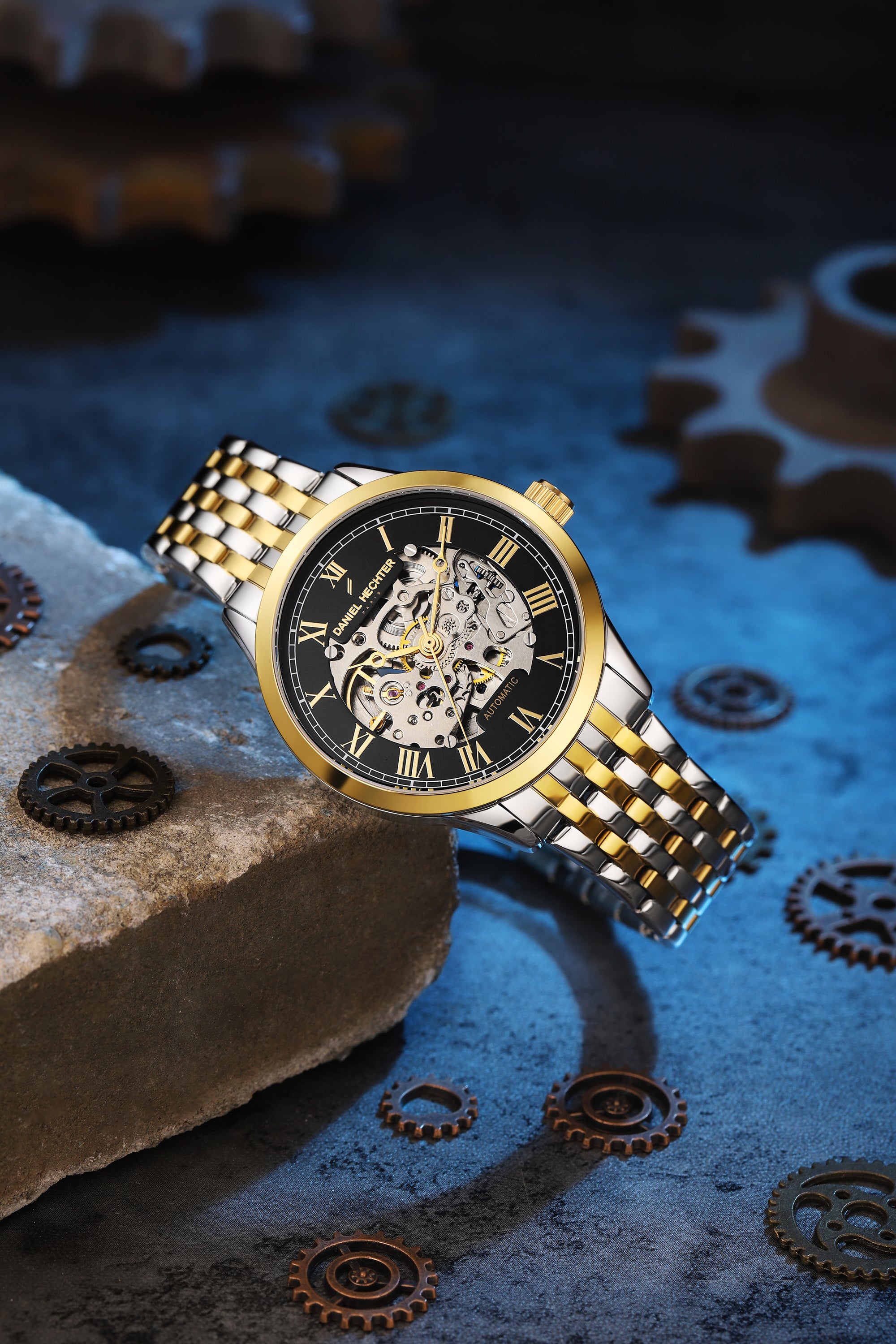 Daniel Hechter Paris Automatic Skeleton Wrist Watch for Men – DHM1069-33