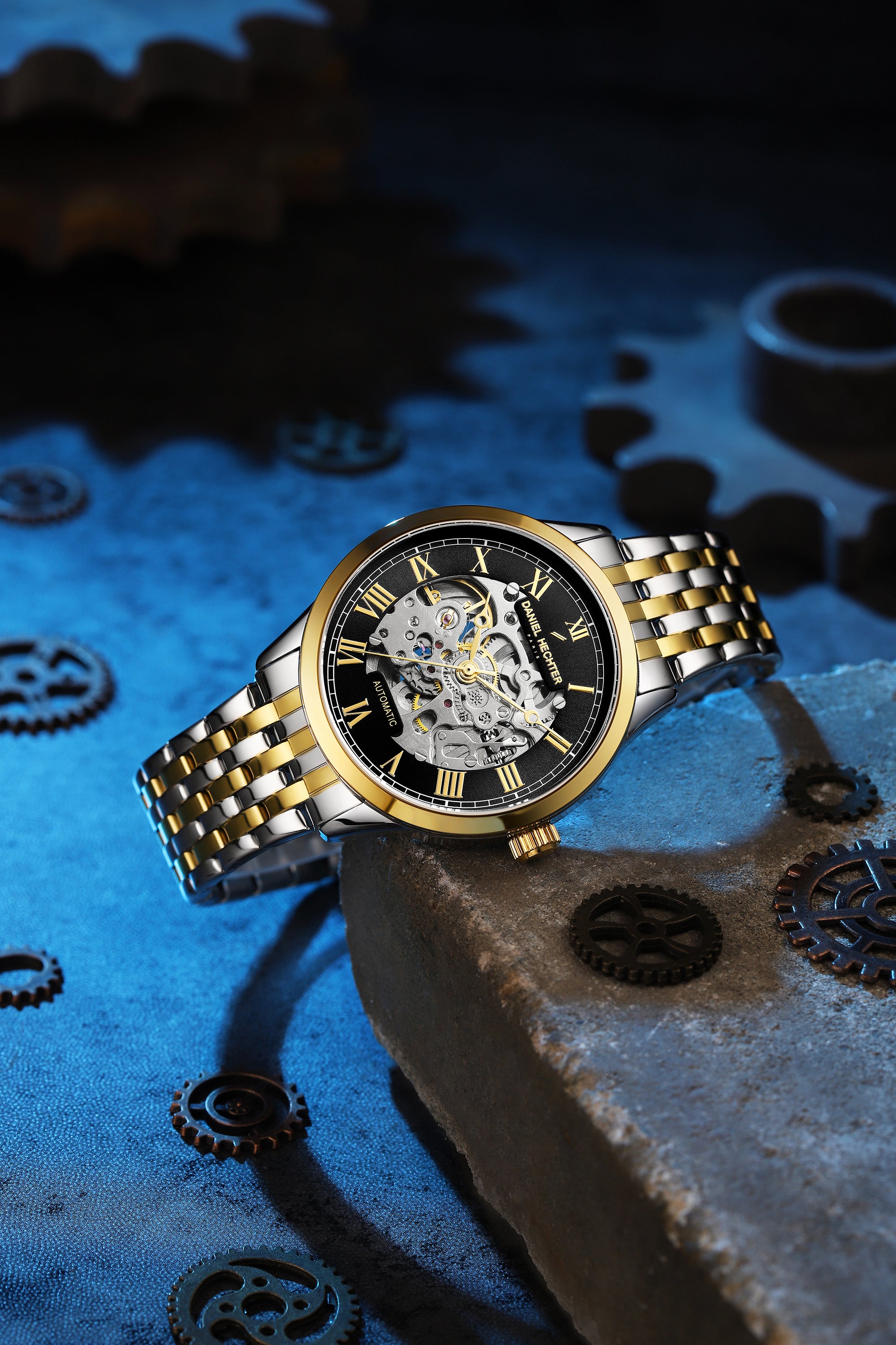 Daniel Hechter Paris Automatic Skeleton Wrist Watch for Men – DHM1069-33